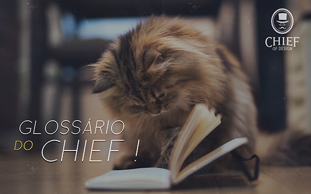 Imagem ilustrativa de um gato lendo um livro - Glossário do Chief