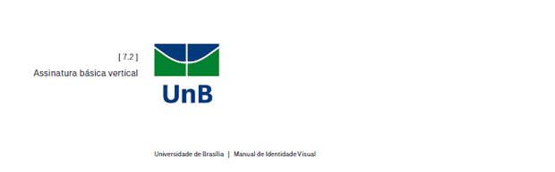 exemplo de aplicação da marca exemplo de variação da marca - imagem retirada da página de apresentação do manual de marca da UNB - Universidade de Brasília