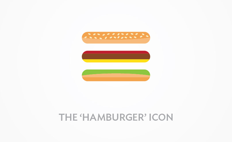 Ícone de Hambúrguer para menus